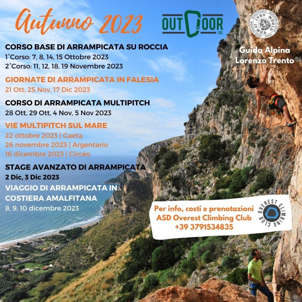 Corsi arrampicata multipitch alpinismo Lazio Abruzzo